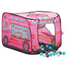Tenda de brincar infantil com 250 bolas 70x112x70 cm rosa 2