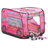 Tenda de brincar infantil com 250 bolas 70x112x70 cm rosa 2