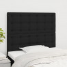 Cabeceira de cama 2 pcs tecido 80x5x78/88 cm preto 1