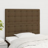Cabeceira de cama 2 pcs tecido 80x5x78/88 cm castanho 1