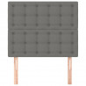 Cabeceira de cama 2 pcs tecido 100x5x78/88 cm cinzento-escuro 3