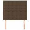 Cabeceira de cama 2 pcs tecido 100x5x78/88 cm castanho -escuro 3