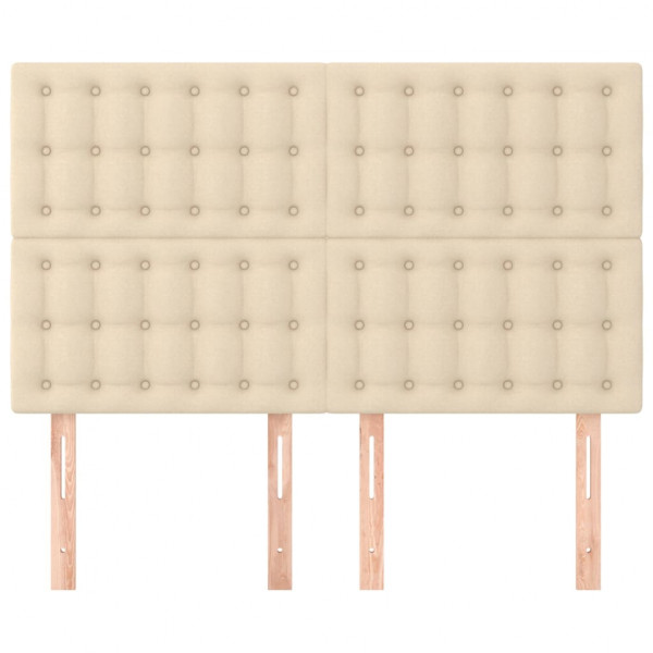 Cabeceros 4 unidades tela color crema 72x5x78/88 cm M 3