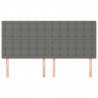 Cabeceira de cama 4 pcs tecido 80x5x78/88 cm cinzento-escuro 3