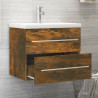 Mueble de baño con lavabo madera contrachapada roble ahumado 3