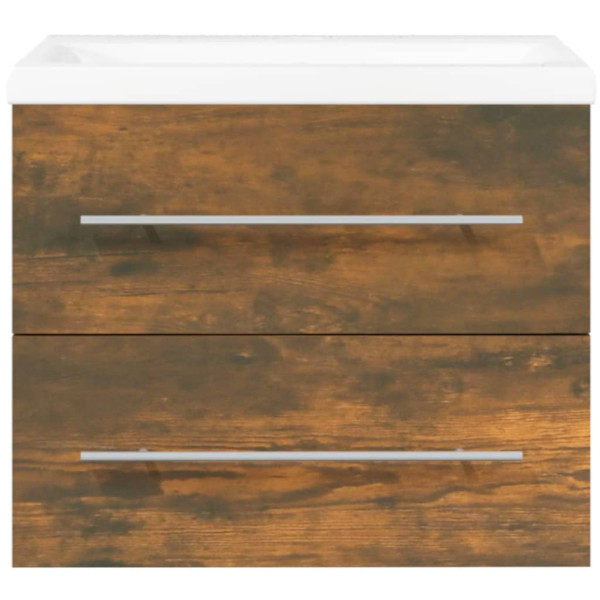 Mueble de baño con lavabo madera contrachapada roble ahumado M 5