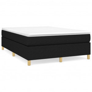 Estrutura de cama sem colchão 140x200 cm tecido preto H