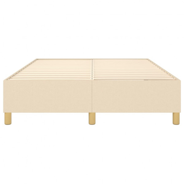 Estructura de cama box spring tela color crema 140x200 cm M 5