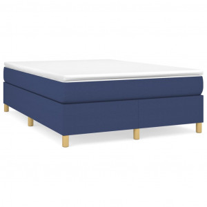 Estrutura de cama sem colchão 140x200 cm tecido azul H