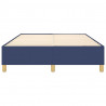 Estructura de cama box spring tela azul 140x200 cm 5