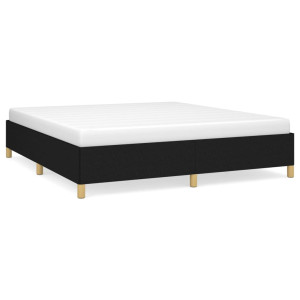Estrutura de cama sem colchão 160x200 cm tecido preto H