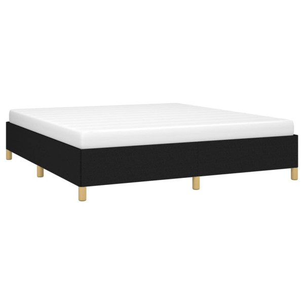 Estructura de cama box spring tela negro 160x200 cm M 3