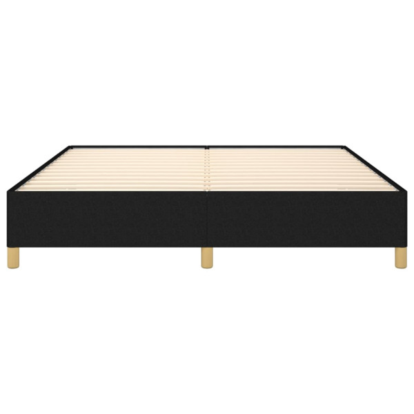 Estructura de cama box spring tela negro 160x200 cm M 5