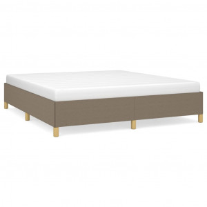 Cama sem colchão 160x200 cm tecido castanho-acinzentado H