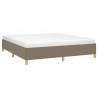 Estructura de cama box spring tela gris taupe 160x200 cm 3