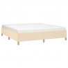 Estructura de cama box spring tela color crema 160x200 cm 3