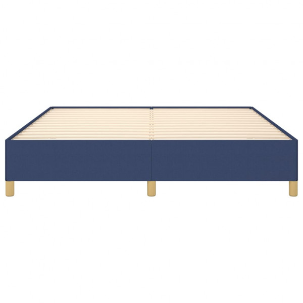 Estructura de cama box spring tela azul 160x200 cm M 5