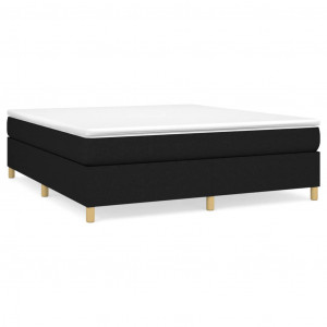 Estructura de cama box spring tela negro 180x200 cm H
