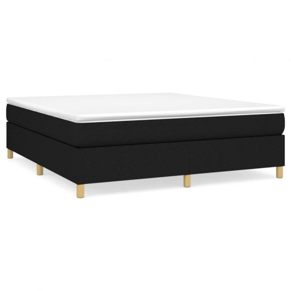 Estructura de cama box spring tela negro 180x200 cm M 2