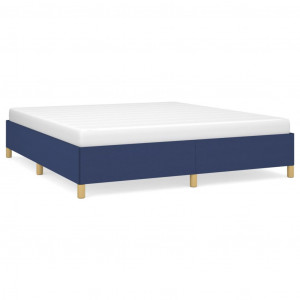 Estructura de cama box spring tela azul 180x200 cm H