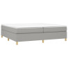 Estructura de cama box spring tela gris claro 200x200 cm 3
