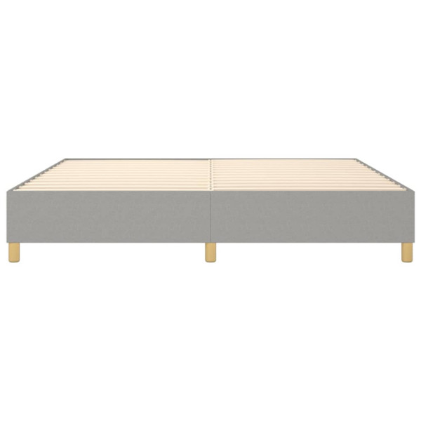 Estructura de cama box spring tela gris claro 200x200 cm M 5