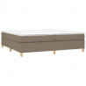 Estructura de cama box spring tela gris taupe 200x200 cm 3