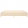 Estrutura de cama sem colchão 200x200 cm tecido cor creme 5