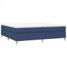 Estructura de cama box spring tela azul 200x200 cm 3