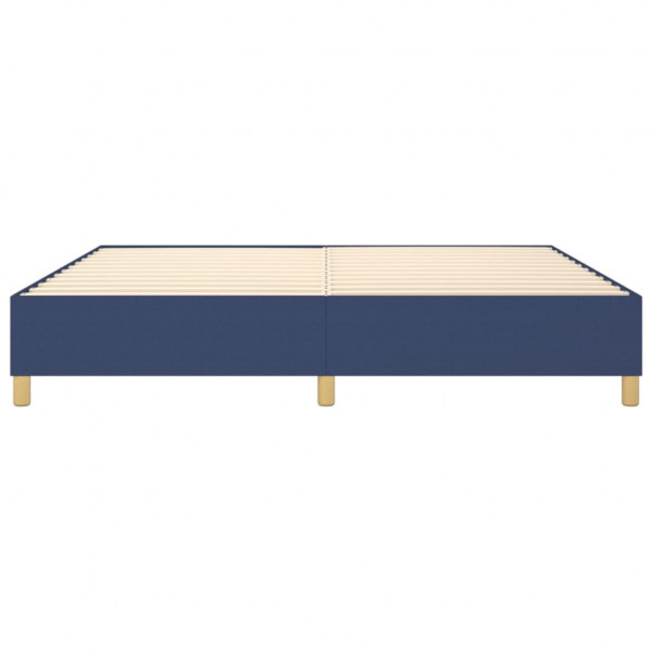 Estrutura de cama sem colchão 200x200 cm tecido azul M 5