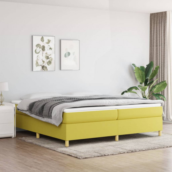 Estructura de cama box spring tela verde 200x200 cm D