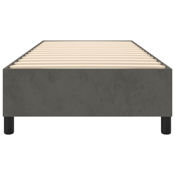 Estructura de cama box spring terciopelo gris oscuro 80x200 cm M 5