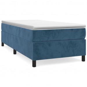 Estrutura de cama box de veludo azul escuro 80x200 cm H