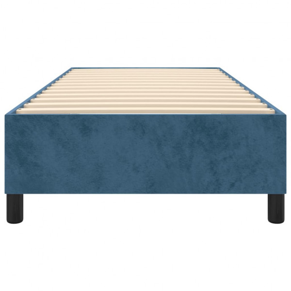 Estructura de cama box spring terciopelo azul oscuro 80x200 cm M 5