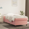 Estructura de cama box spring terciopelo rosa 80x200 cm 1