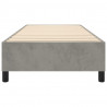 Estructura de cama box spring terciopelo gris claro 90x190 cm 5