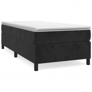 Estrutura de cama 90x190 cm veludo preto H