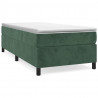 Estructura de cama box spring terciopelo verde oscuro 90x190 cm 2