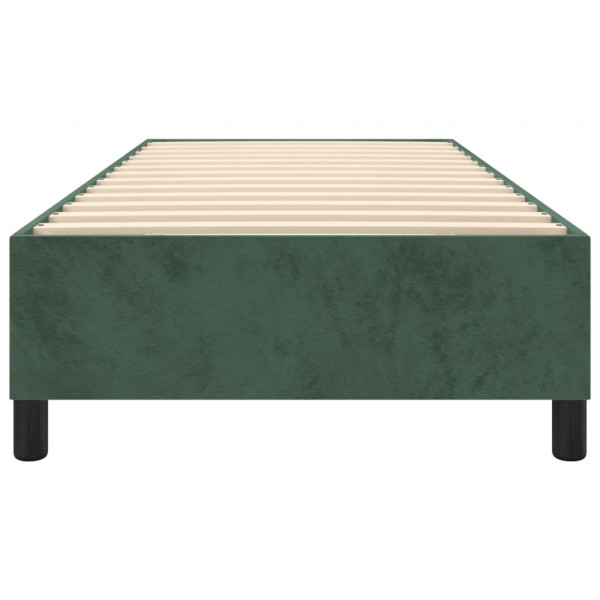 Estructura de cama box spring terciopelo verde oscuro 90x190 cm M 5