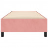 Estrutura de cama 90x200 cm veludo rosa 5
