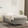 Estructura de cama box spring terciopelo gris claro 100x200 cm 1
