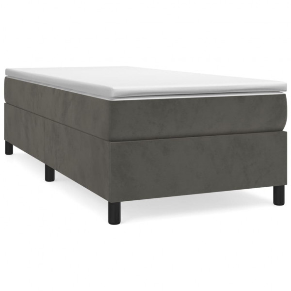 Estructura de cama box spring terciopelo gris oscuro 100x200 cm M 2