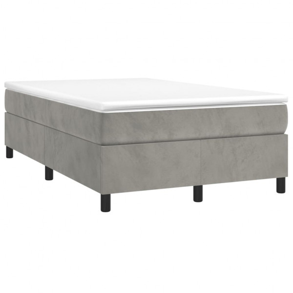 Estructura de cama box spring terciopelo gris claro 120x200 cm M 3