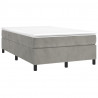Estructura de cama box spring terciopelo gris claro 120x200 cm 3