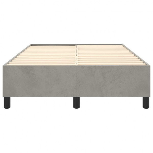 Estructura de cama box spring terciopelo gris claro 120x200 cm M 5