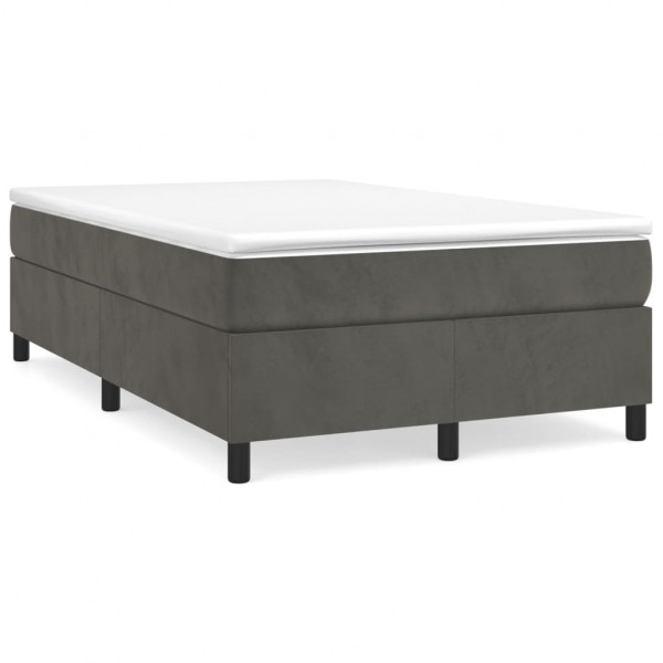 Estructura de cama box spring terciopelo gris oscuro 120x200 cm M 2