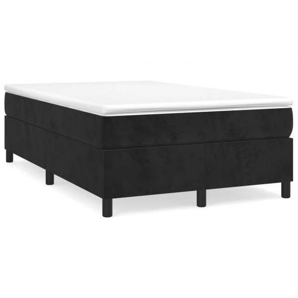 Estructura de cama box spring terciopelo negro 120x200 cm D