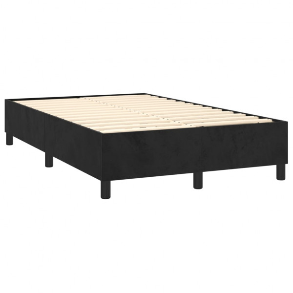 Estructura de cama box spring terciopelo negro 120x200 cm M 4
