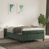 Estructura de cama box spring terciopelo verde oscuro 120x200cm 1