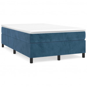 Estrutura de cama sem colchão 120x200 cm veludo azul H